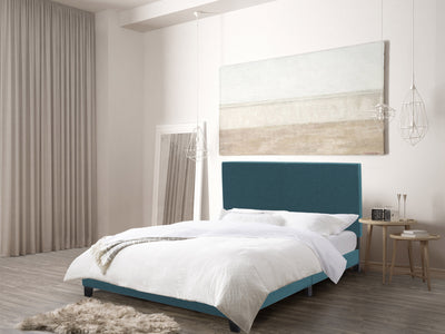 Blue Contemporary Double / Full Bed Juniper Collection lifestyle scene by CorLiving#color_juniper-blue