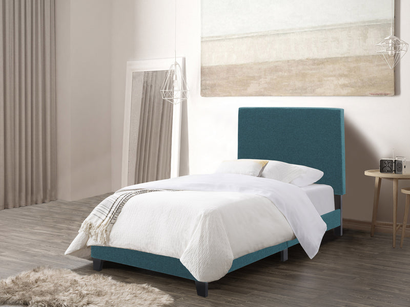 Blue Contemporary Twin / Single Bed Juniper Collection lifestyle scene by CorLiving