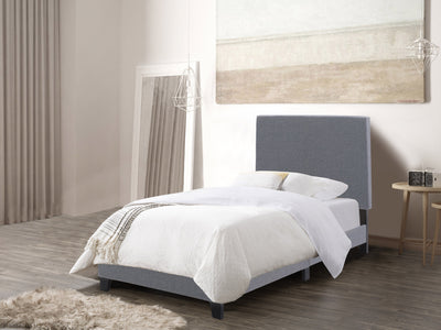 grey Contemporary Twin / Single Bed Juniper Collection lifestyle scene by CorLiving#color_juniper-grey