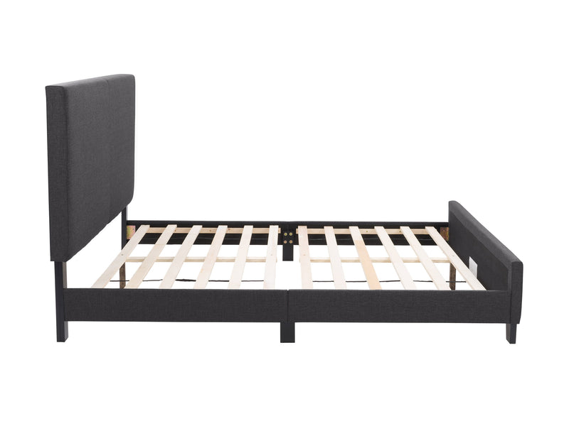 charcoal Contemporary Queen Bed Juniper Collection product image by CorLiving