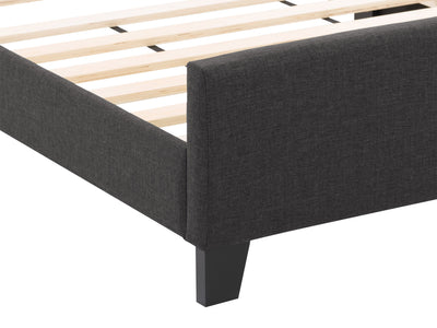 charcoal Contemporary Twin / Single Bed Juniper Collection detail image by CorLiving#color_juniper-charcoal