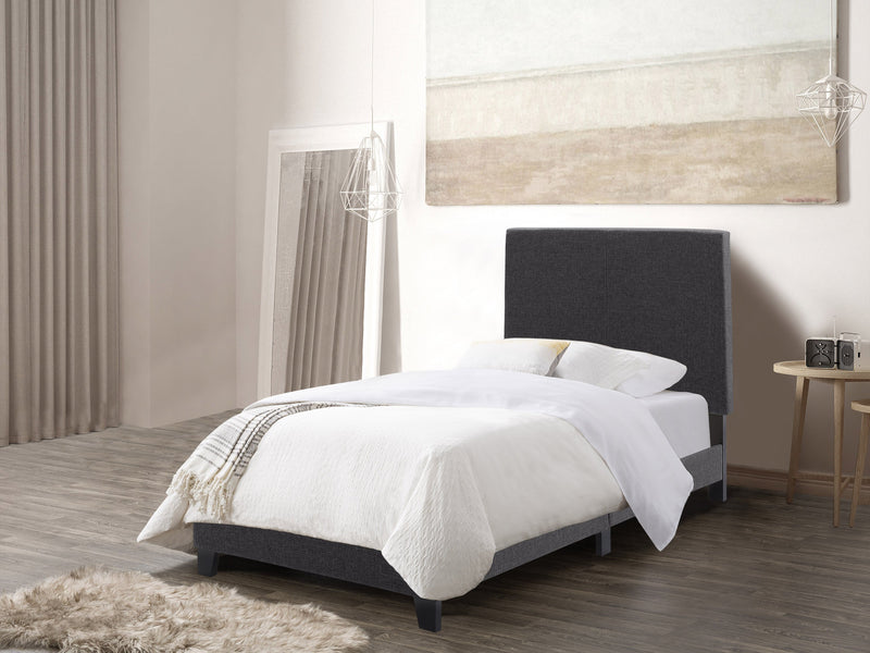 charcoal Contemporary Twin / Single Bed Juniper Collection lifestyle scene by CorLiving