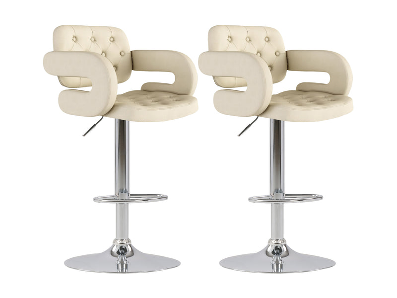 oatmeal Bar Stools with Arms Set of 2 Jude Collection product image by CorLiving