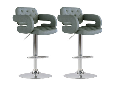 blue grey Bar Stools with Arms Set of 2 Jude Collection product image by CorLiving#color_blue-grey