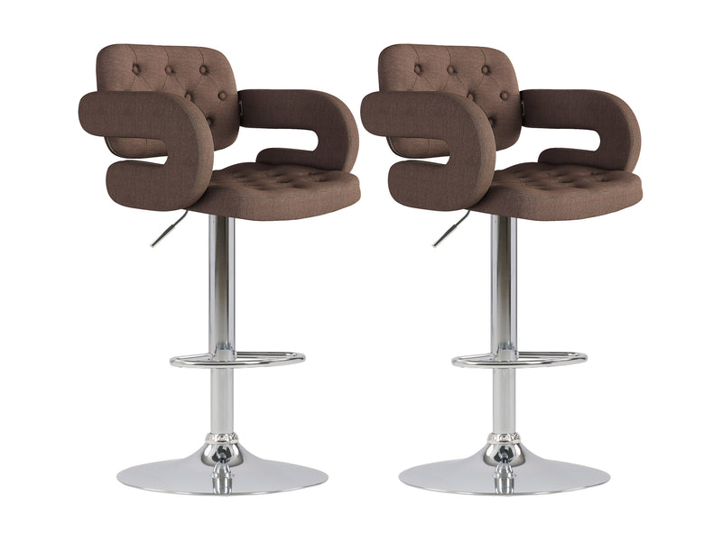 dark brown Bar Stools with Arms Set of 2 Jude Collection product image by CorLiving