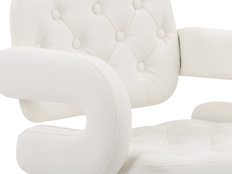 white Bar Stools with Arms Set of 2 Jude Collection detail image by CorLiving