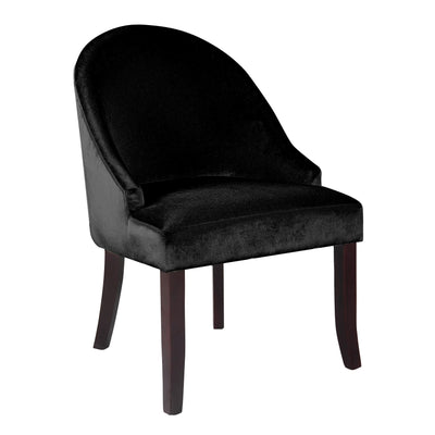 black Velvet Curved Chair CorLiving Collection product image by CorLiving#color_black