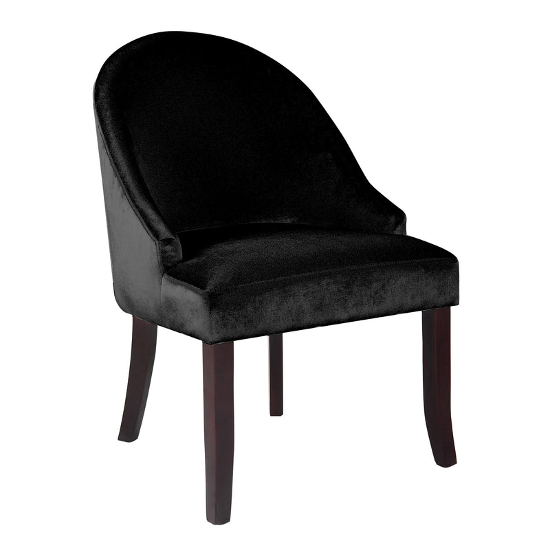 black Velvet Curved Chair CorLiving Collection product image by CorLiving
