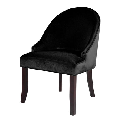 black Velvet Curved Chair CorLiving Collection product image by CorLiving#color_black