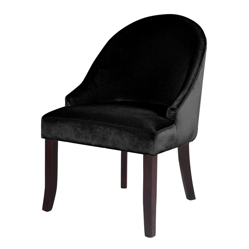 black Velvet Curved Chair CorLiving Collection product image by CorLiving