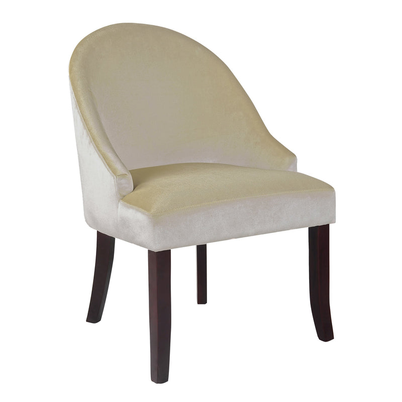 off white Velvet Curved Chair CorLiving Collection product image by CorLiving