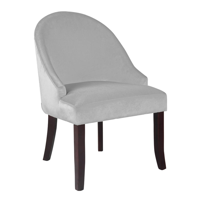 white Velvet Curved Chair CorLiving Collection product image by CorLiving