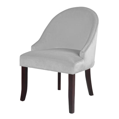 white Velvet Curved Chair CorLiving Collection product image by CorLiving#color_white