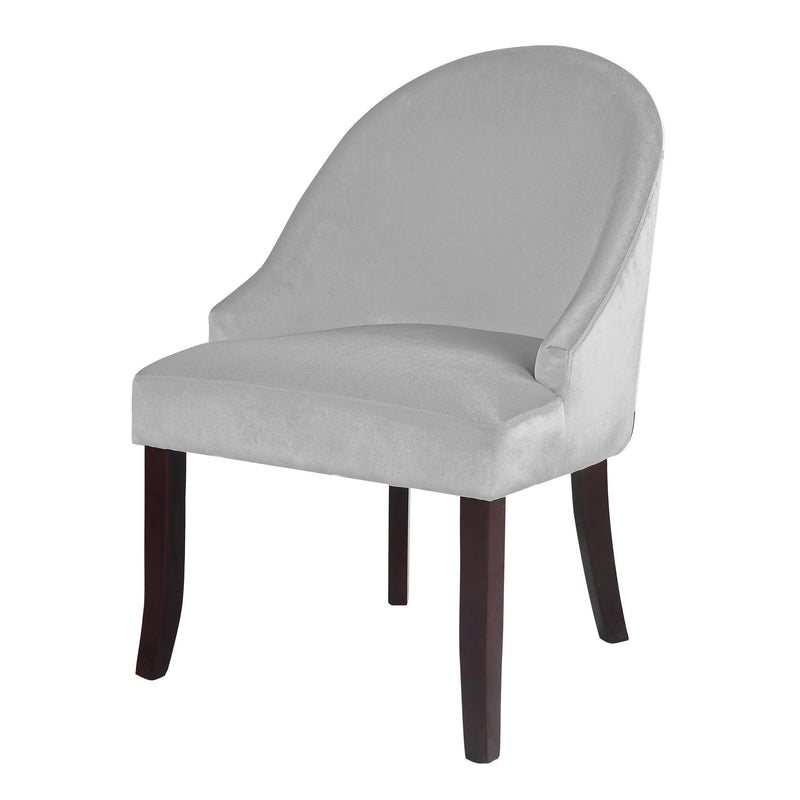 white Velvet Curved Chair CorLiving Collection product image by CorLiving