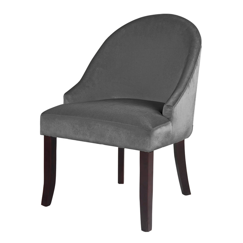 grey Velvet Curved Chair CorLiving Collection product image by CorLiving