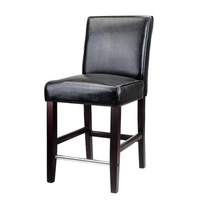 black Wooden Bar Stool Counter Height Ira Collection product image by CorLiving#color_black