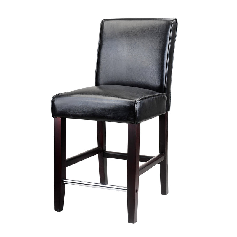 black Wooden Bar Stool Counter Height Ira Collection product image by CorLiving