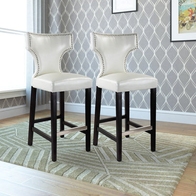 white Bar Height Bar Stools Set of 2 Aiden Collection lifestyle scene by CorLiving#color_white