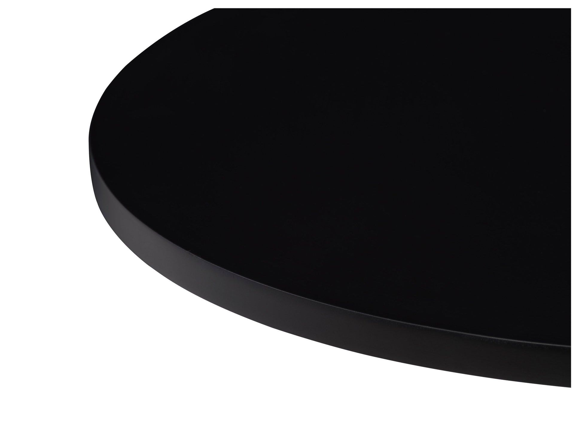Black adjustable height bar table with round wooden top and sleek metal base, featuring a modern, minimalist design perfect for contemporary kitchens or home bars.