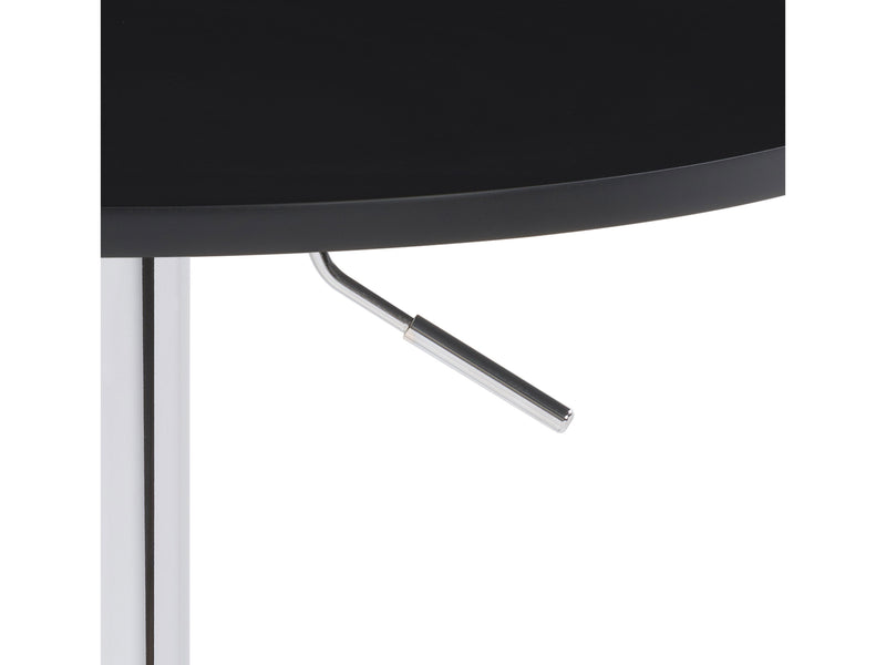 black Adjustable Height Bar Table, Round Maya Collection detail image by CorLiving