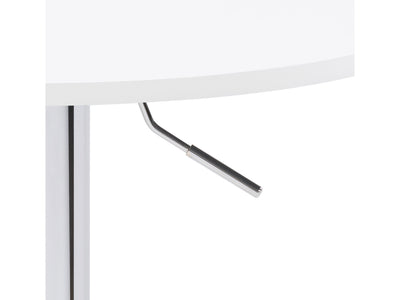 white Adjustable Height Bar Table, Round Maya Collection detail image by CorLiving#color_white