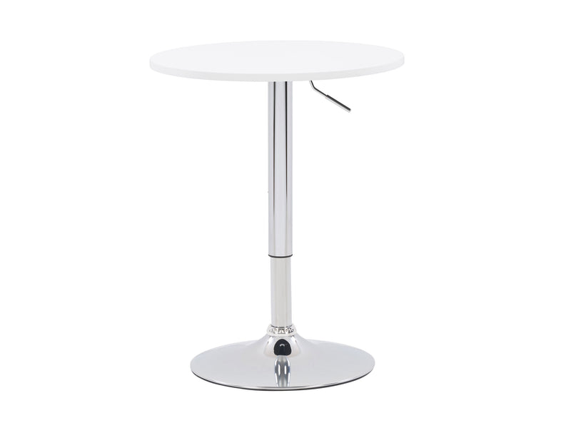 white Adjustable Height Bar Table, Round Maya Collection product image by CorLiving