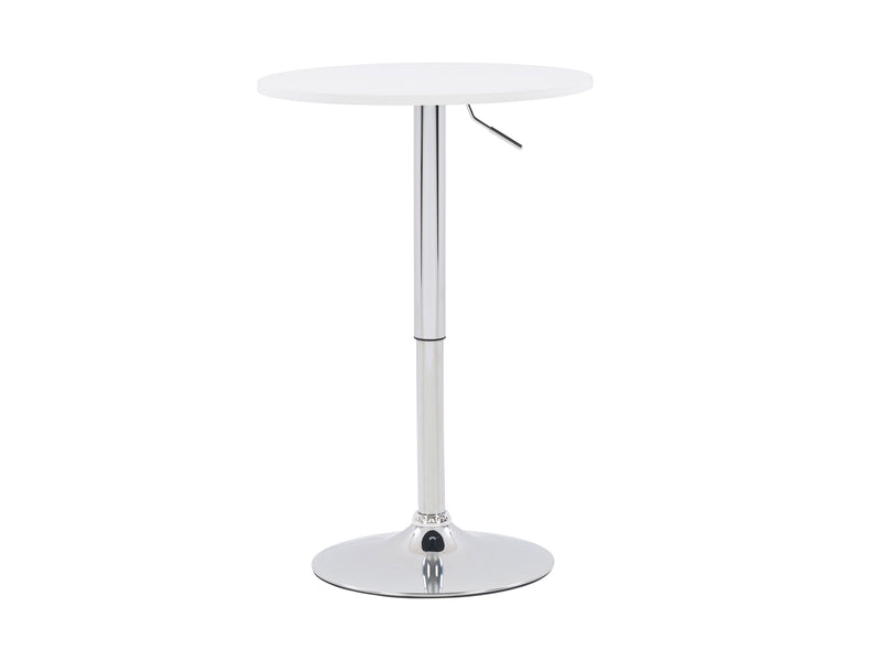 white Adjustable Height Bar Table, Round Maya Collection product image by CorLiving