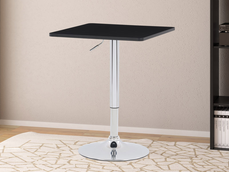 black Adjustable Height Bar Table, Square Maya Collection lifestyle scene by CorLiving