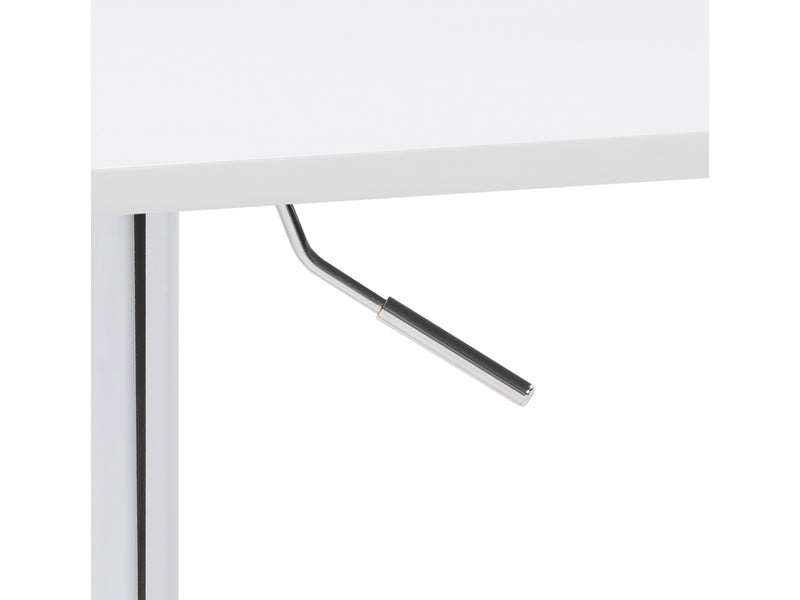 white Adjustable Height Bar Table, Square Maya Collection detail image by CorLiving