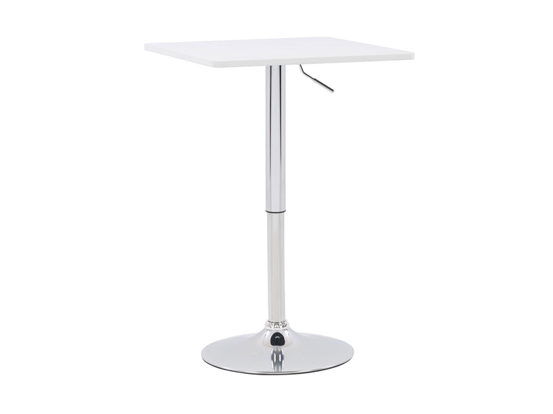 white Adjustable Height Bar Table, Square Maya Collection product image by CorLiving