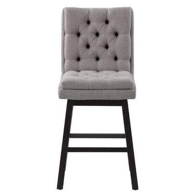 light grey and dark brown Cushioned Bar Stools Set of 2 Leilani Collection product image by CorLiving#color_dpt-grey