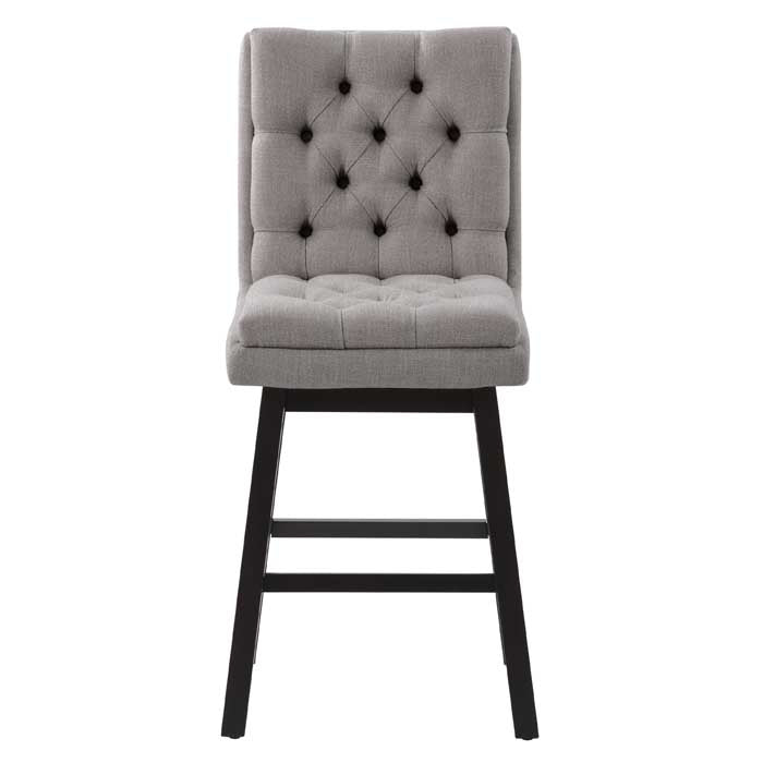 light grey and dark brown Cushioned Bar Stools Set of 2 Leilani Collection product image by CorLiving