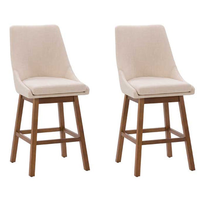beige and brown High Back Bar Stools Set of 2 Luca Collection product image by CorLiving#color_dpt-beige
