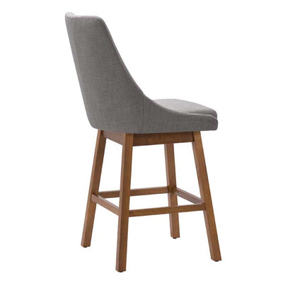 light grey and brown High Back Bar Stools Set of 2 Luca Collection product image by CorLiving#color_dpt-grey