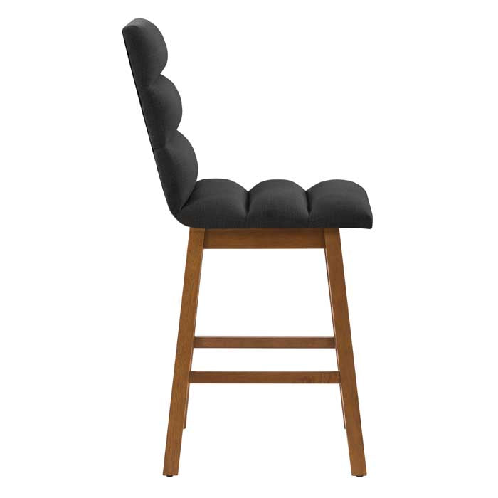 dark grey and brown Wood Bar Stools Set of 2 Lilibet Collection product image by CorLiving