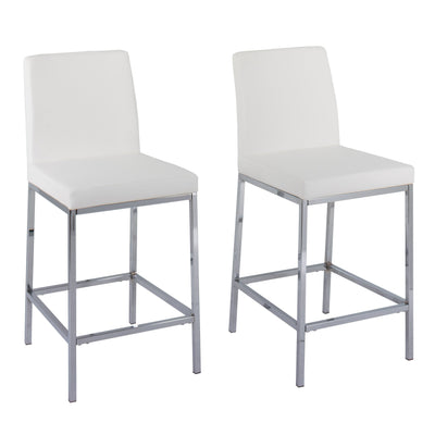 white Counter Height Bar Stools Set of 2 Huntington Collection product image by CorLiving#color_white