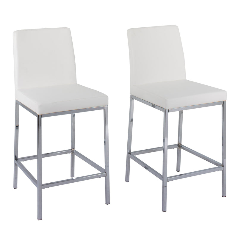 white Counter Height Bar Stools Set of 2 Huntington Collection product image by CorLiving