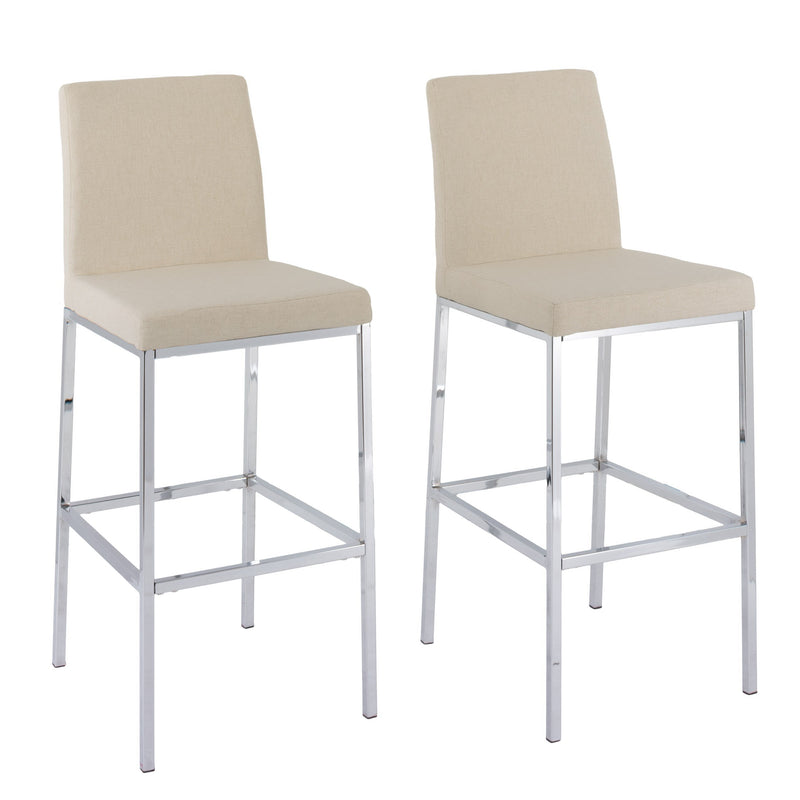 beige Bar Height Bar Stools Set of 2 Huntington Collection product image by CorLiving
