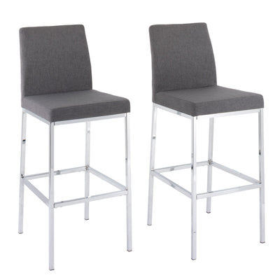 grey Bar Height Bar Stools Set of 2 Huntington Collection product image by CorLiving#color_grey