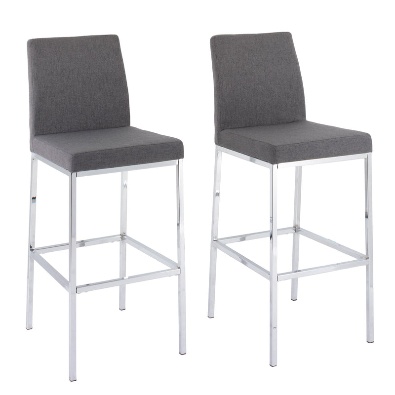 grey Bar Height Bar Stools Set of 2 Huntington Collection product image by CorLiving