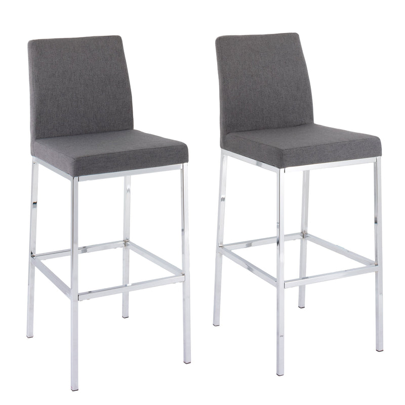 grey Bar Height Bar Stools Set of 2 Huntington Collection product image by CorLiving