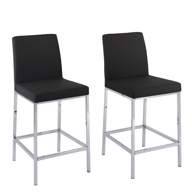 black Counter Height Bar Stools Set of 2 Huntington Collection product image by CorLiving