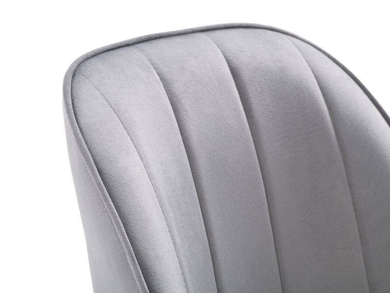 grey Velvet Dining Room Chairs, Set of 2 Noelle Collection detail image by CorLiving