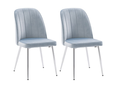 blue Velvet Dining Room Chairs, Set of 2 Noelle Collection product image by CorLiving#color_blue