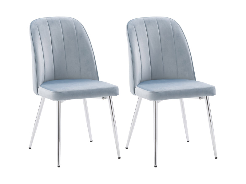 blue Velvet Dining Room Chairs, Set of 2 Noelle Collection product image by CorLiving