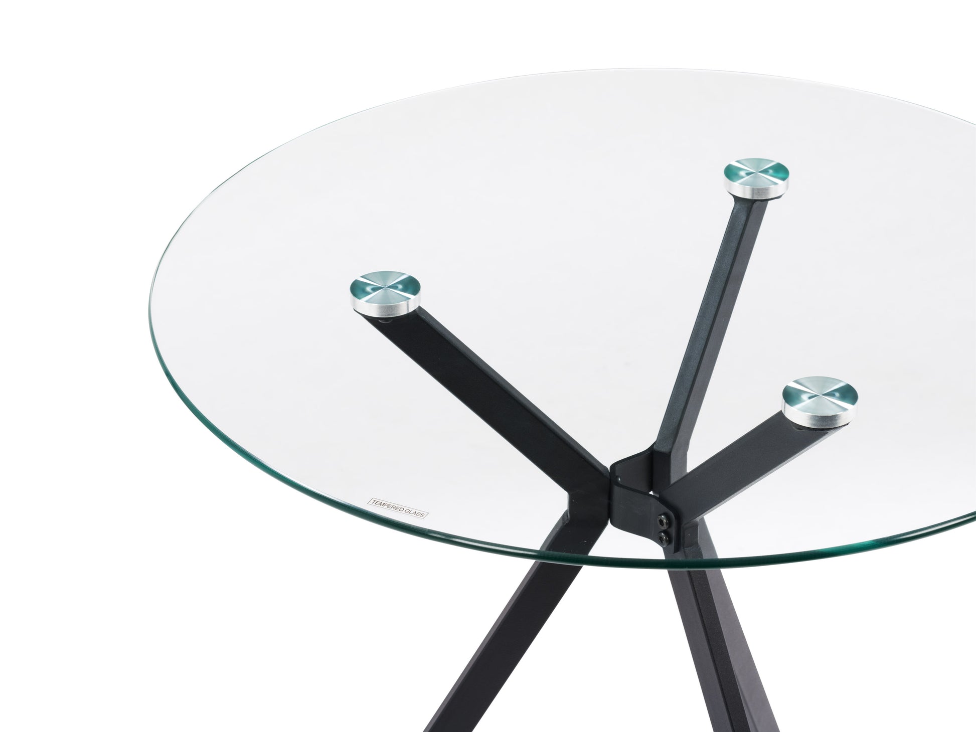 Modern wooden dining table with sleek black metal legs, featuring a smooth walnut finish and minimalist design, perfect for contemporary dining rooms or kitchens.