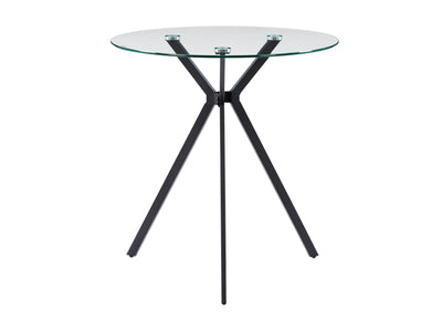black Glass Bistro Table Eliana Collection product image by CorLiving#color_black