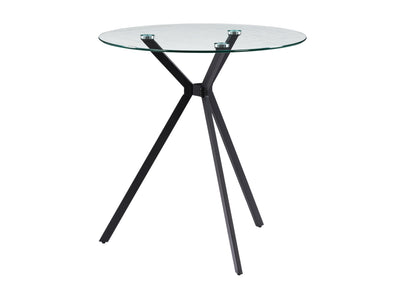 black Glass Bistro Table Eliana Collection product image by CorLiving#color_black