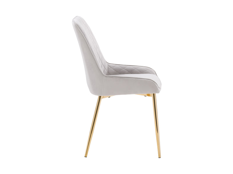 light grey Luxury Velvet Dining Chairs, Set of 2 Nia Collection product image by CorLiving