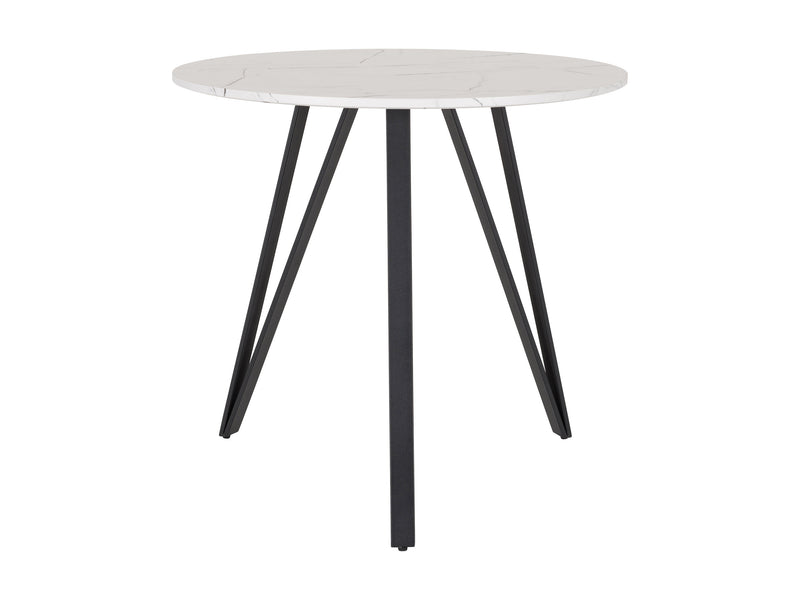 white marble Small Round Dining Table Ezra Collection product image by CorLiving